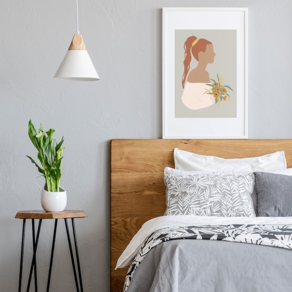 Wall Art Boho Woman Print Illustration Unframed - Picture 3 of 8